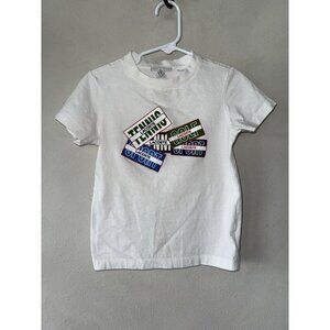 Lacoste Toddler Kids T-shirt Size 3 3t Boys White Short Sleeve Top Shirt T